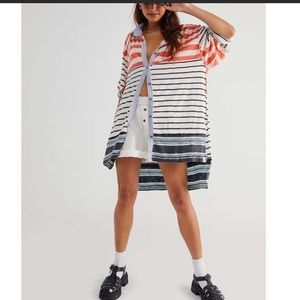 Free People School House Tee  Original Combo L